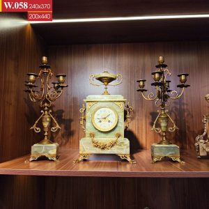 Đồng Hồ Để Bàn Cổ Điển Đá Ngọc – Green Marble Prestige